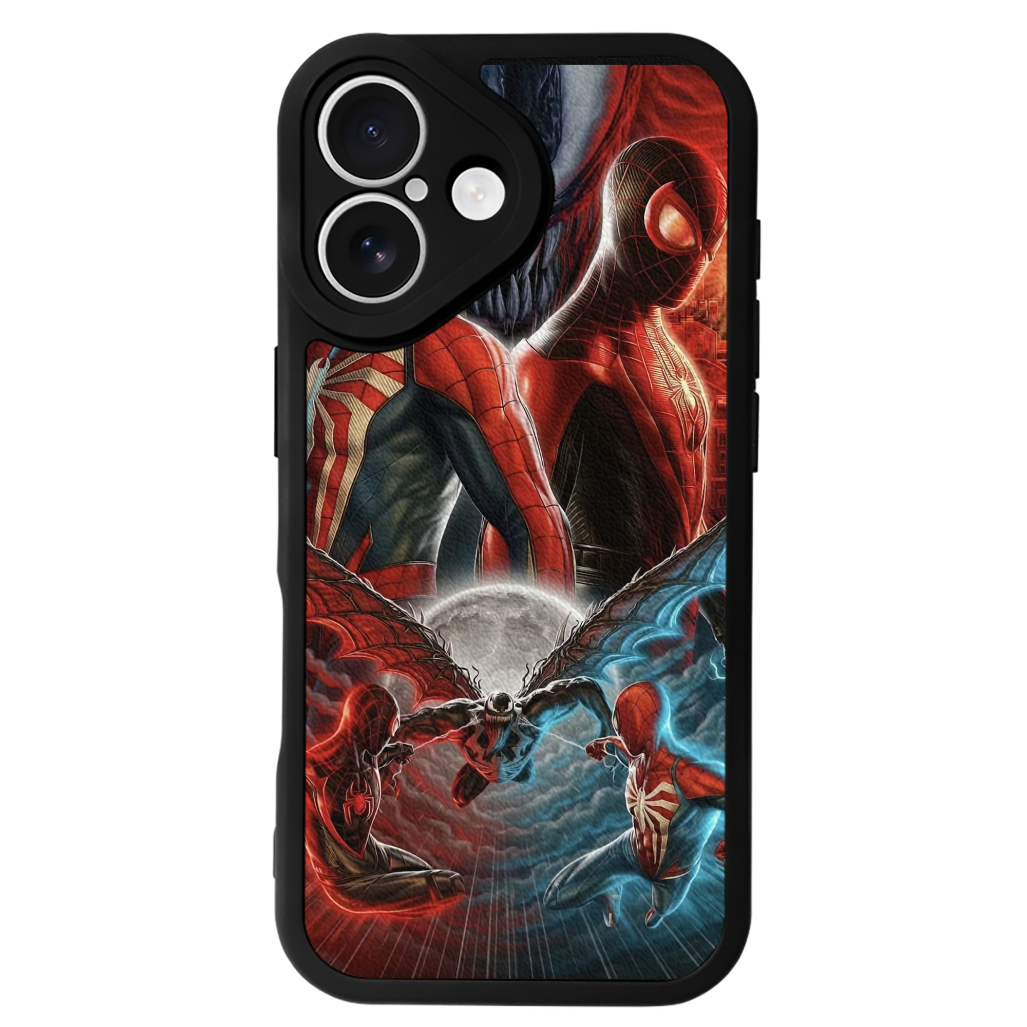 （画像用） Spider Man スパイダーマン 【iPhone 16シリーズ対応】シリコンスマホケース（レザー調） 材質：シリコン